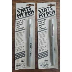 Vintage NOS Griffin Products Stats My Pen Fine Point Lot Of 2 A15